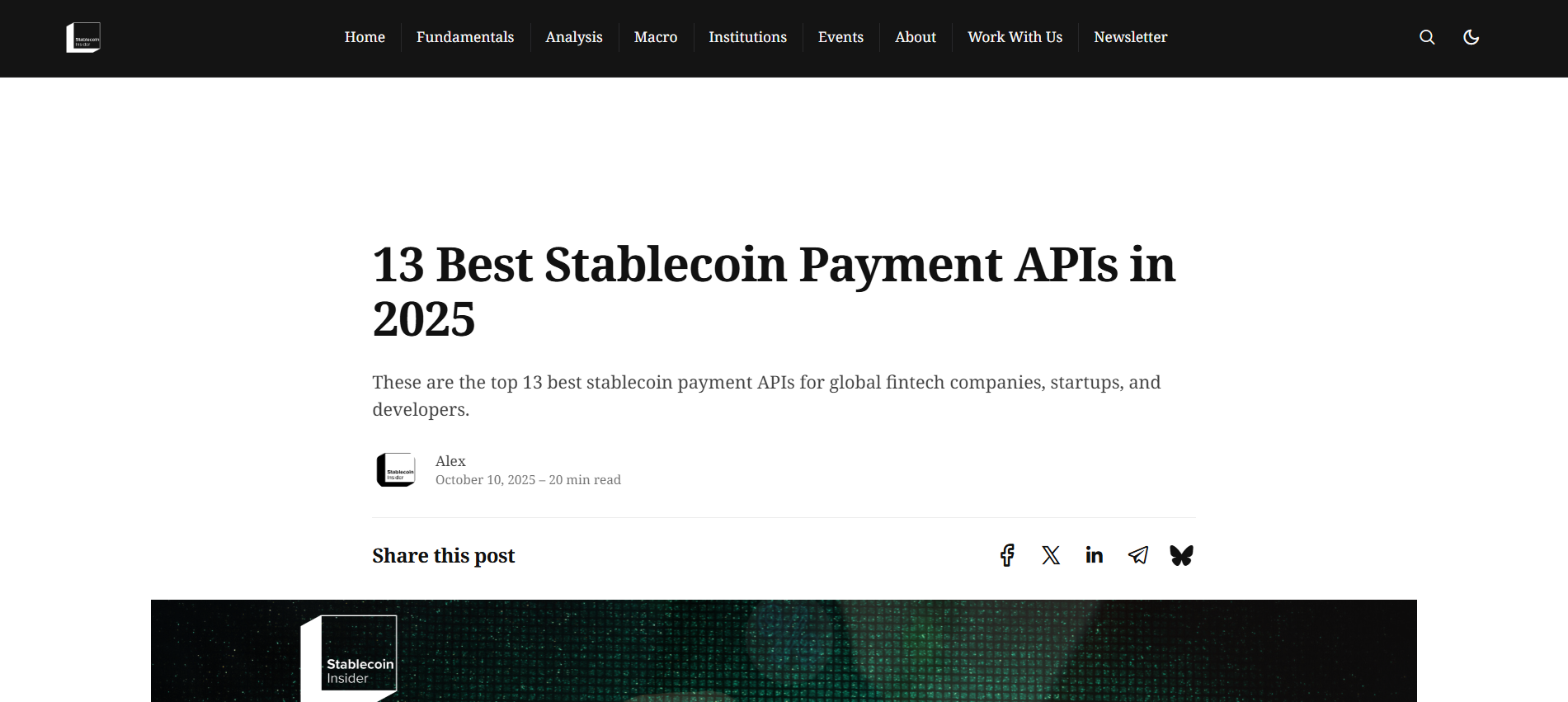 Best Stablecoin API's for B2B Payments