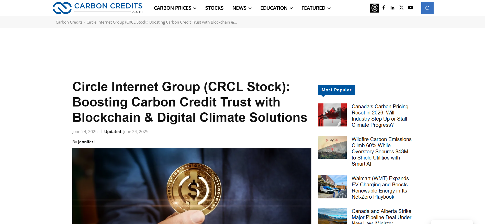 Stablecoins for Carbon Credits