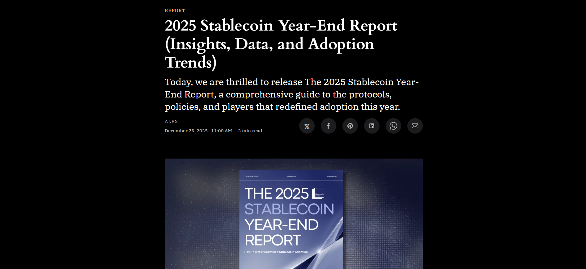 2025 Stablecoin Report