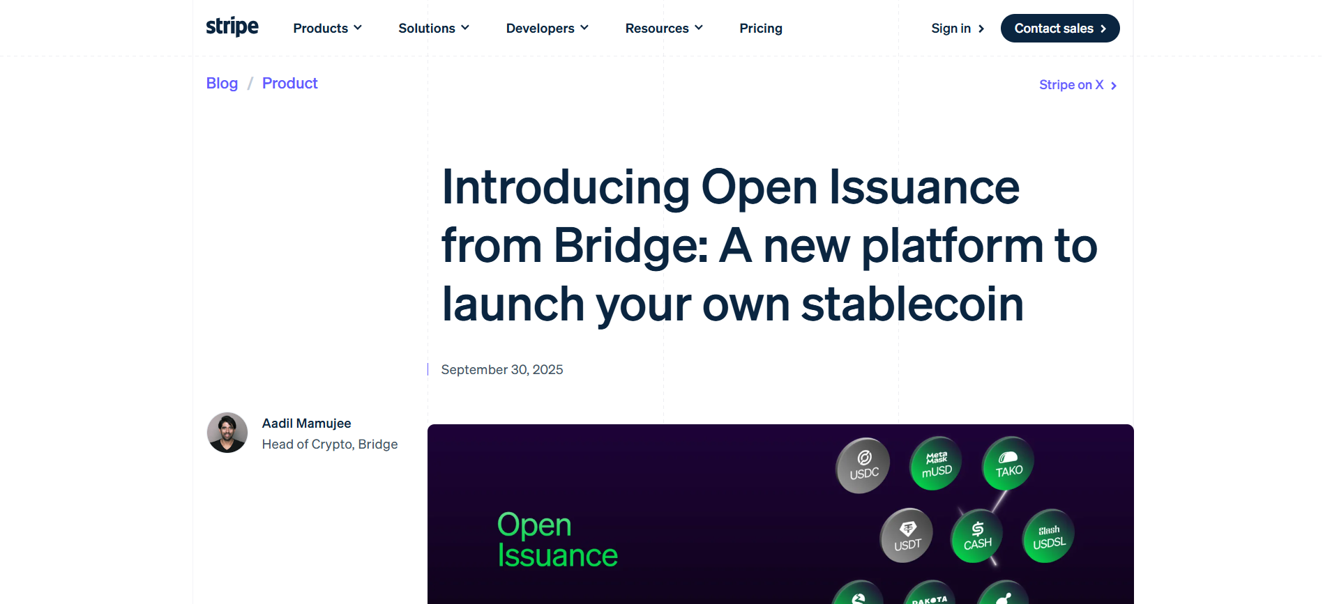 Stripe and Bridge's Open Issuance Payment Rail
