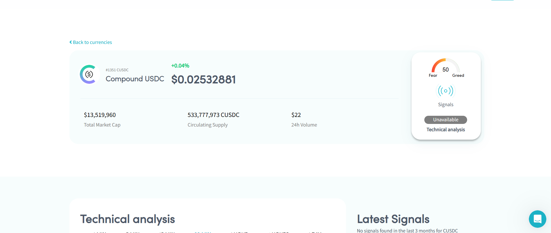 cUSDC: Compound's Interest-Bearing Token