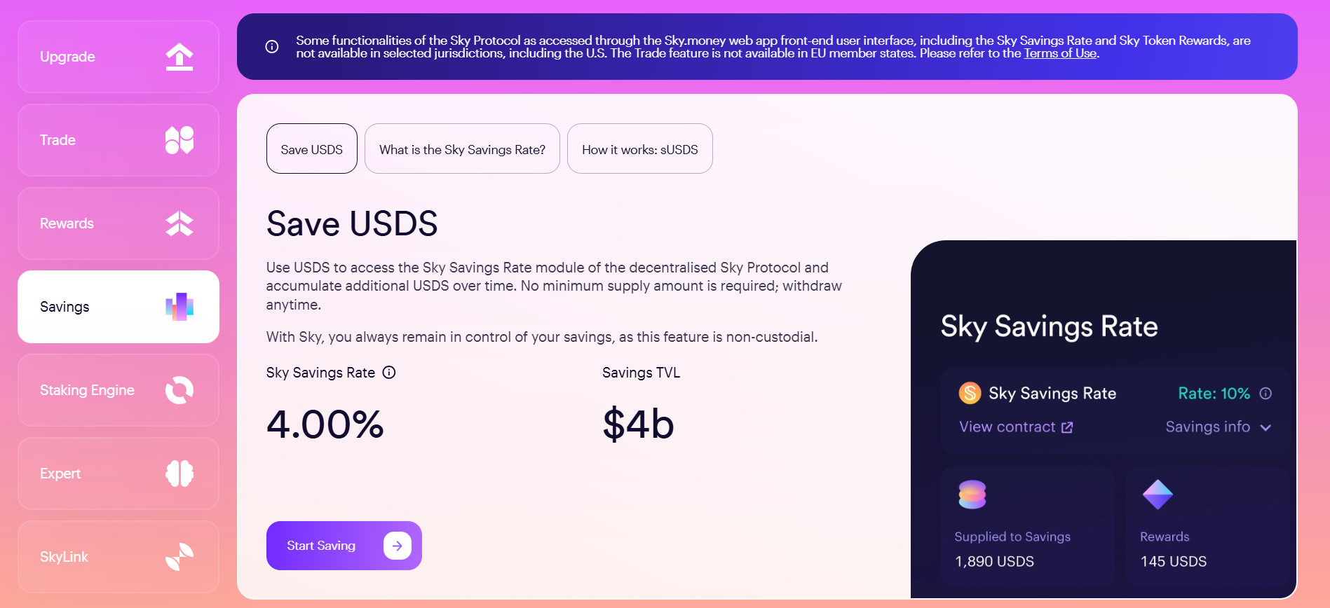 sUSDS: Sky Savings Rate