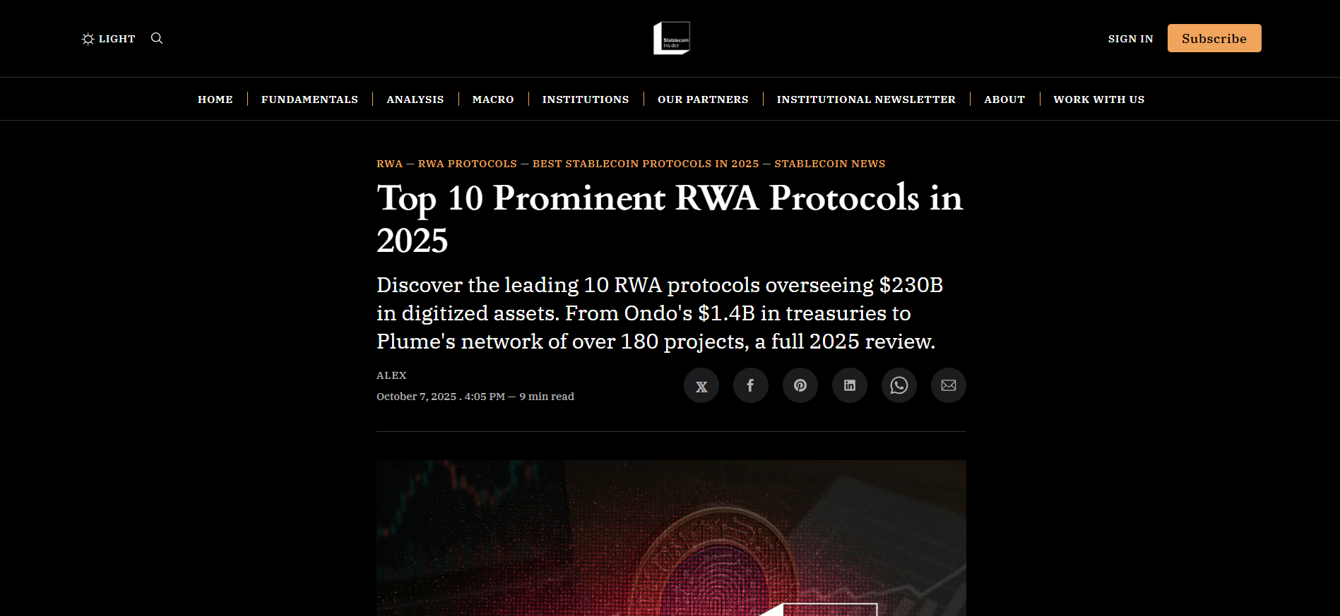 Top 10 RWA Protocols in 2025