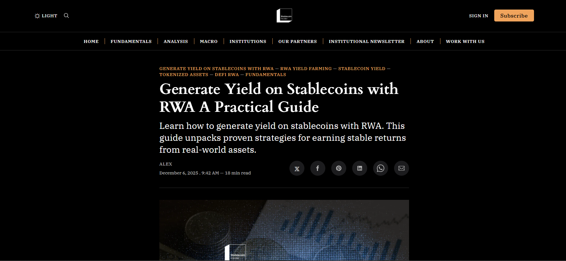 Generating Yield on Stablecoins with RWA's