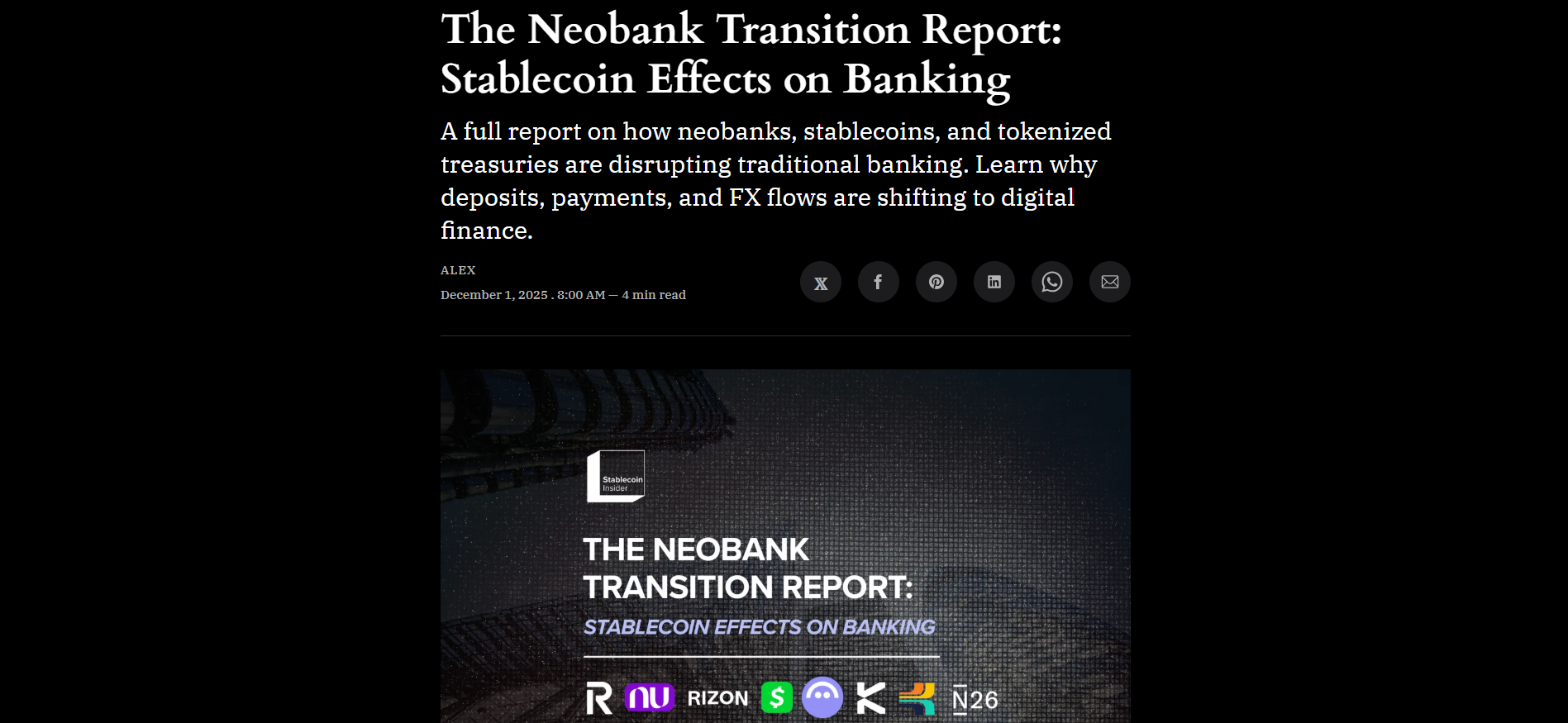 Neobank Transition Report