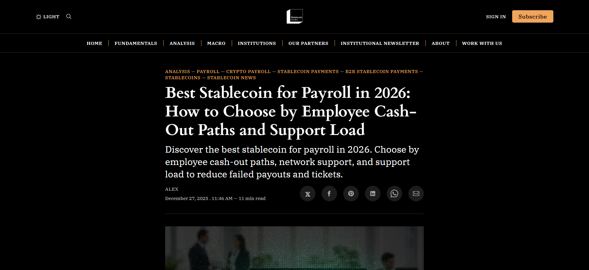 Best Stablecoin for Payroll in 2026