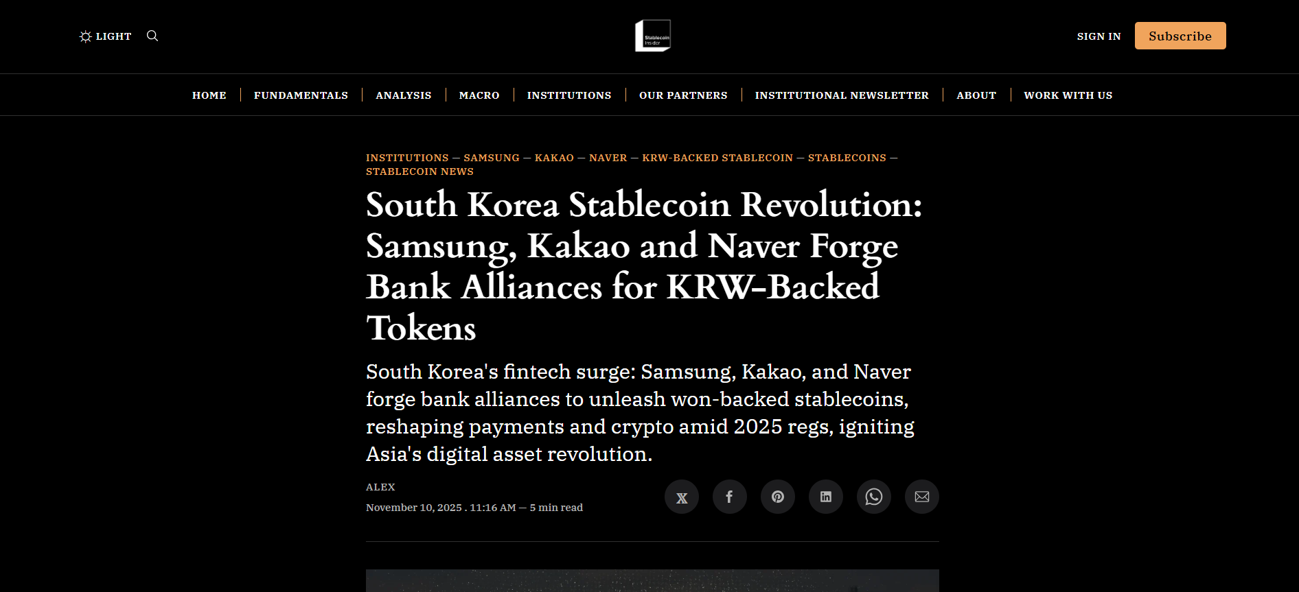 South Korea Stablecoin Revolution