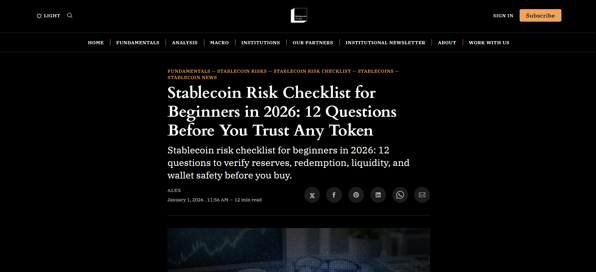 The Beginners Checklist to Stablecoin Risks in 2026
