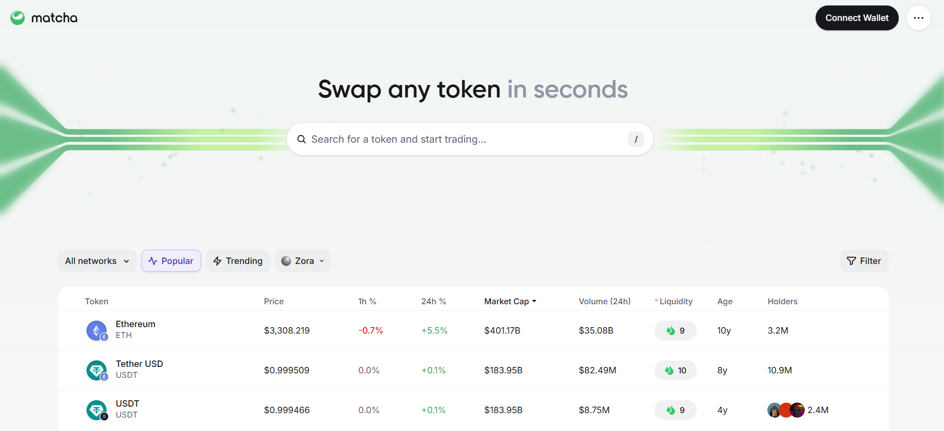 Matcha Stablecoin Aggregator