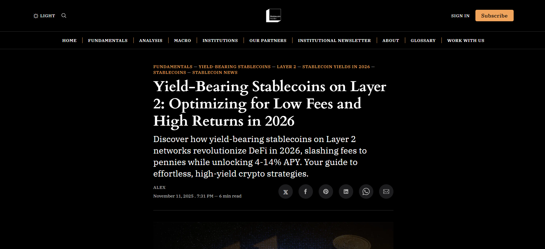 Yield-Bearing Stablecoins on Layer 2