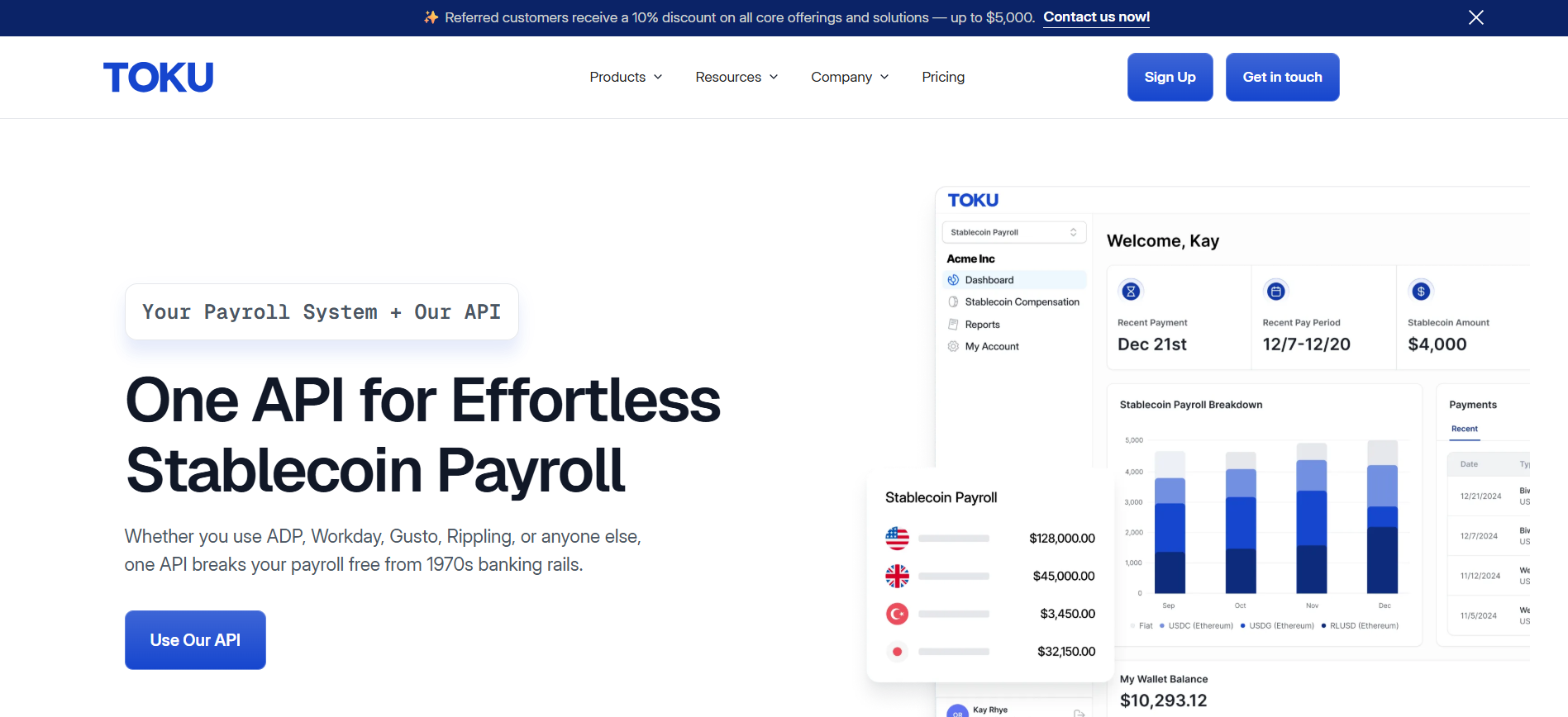 Tokus for Stablecoin Payroll