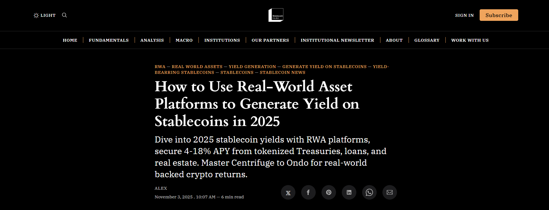 How to Use Real-World Asset Platforms to Generate Yield on Stablecoins in 2025