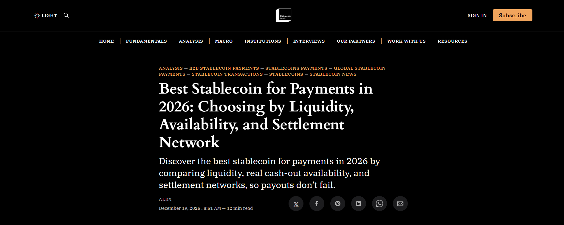 Best Stablecoin for Payments in 2026