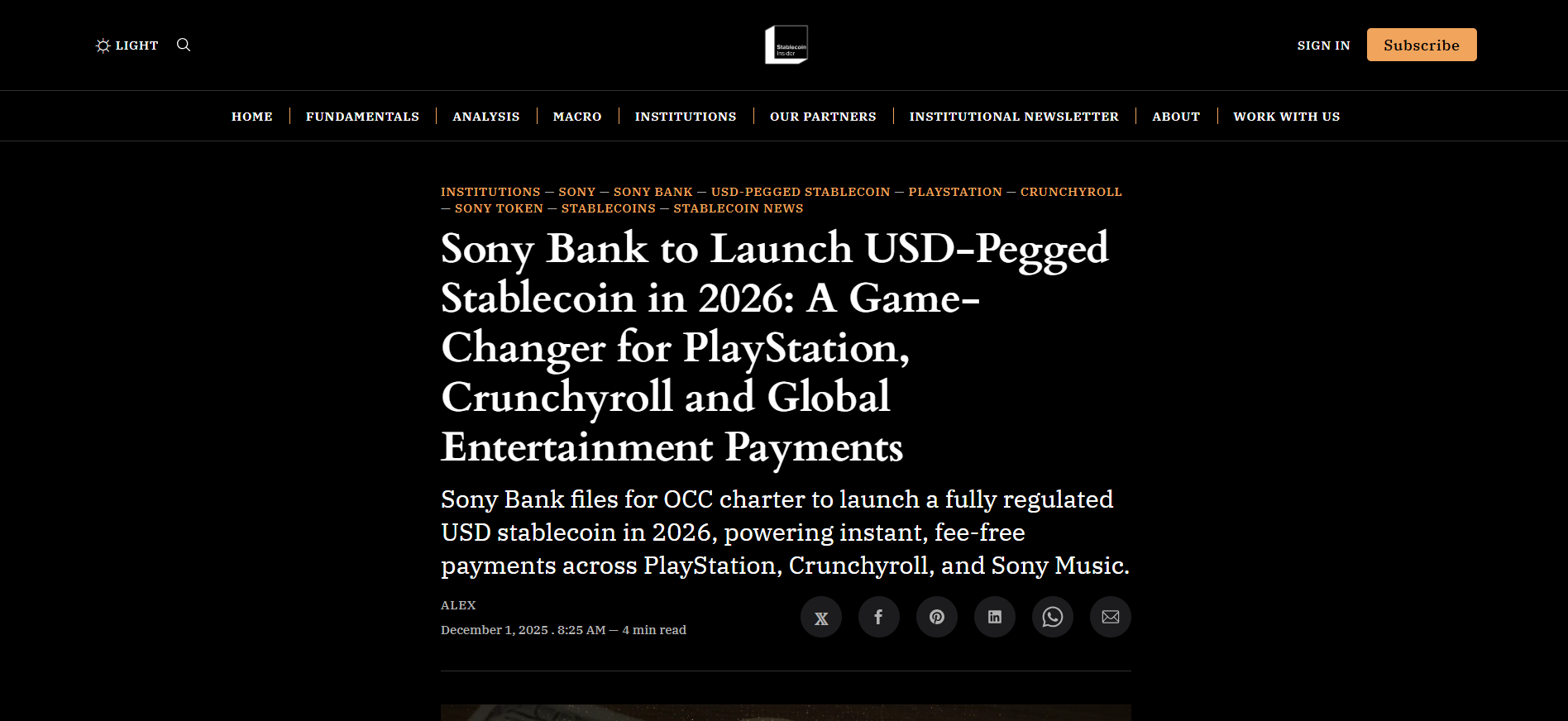 Sony Bank to Launch a USD-Pegged Stablecoin for Gaming