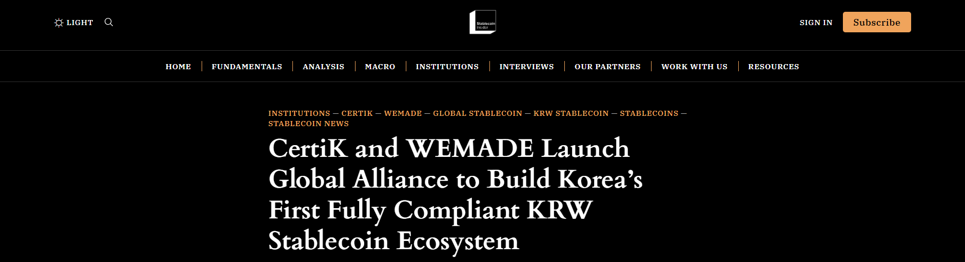 CertiK and WEMADE Launch Global Alliance for KRW Stablecoins (GAKS)