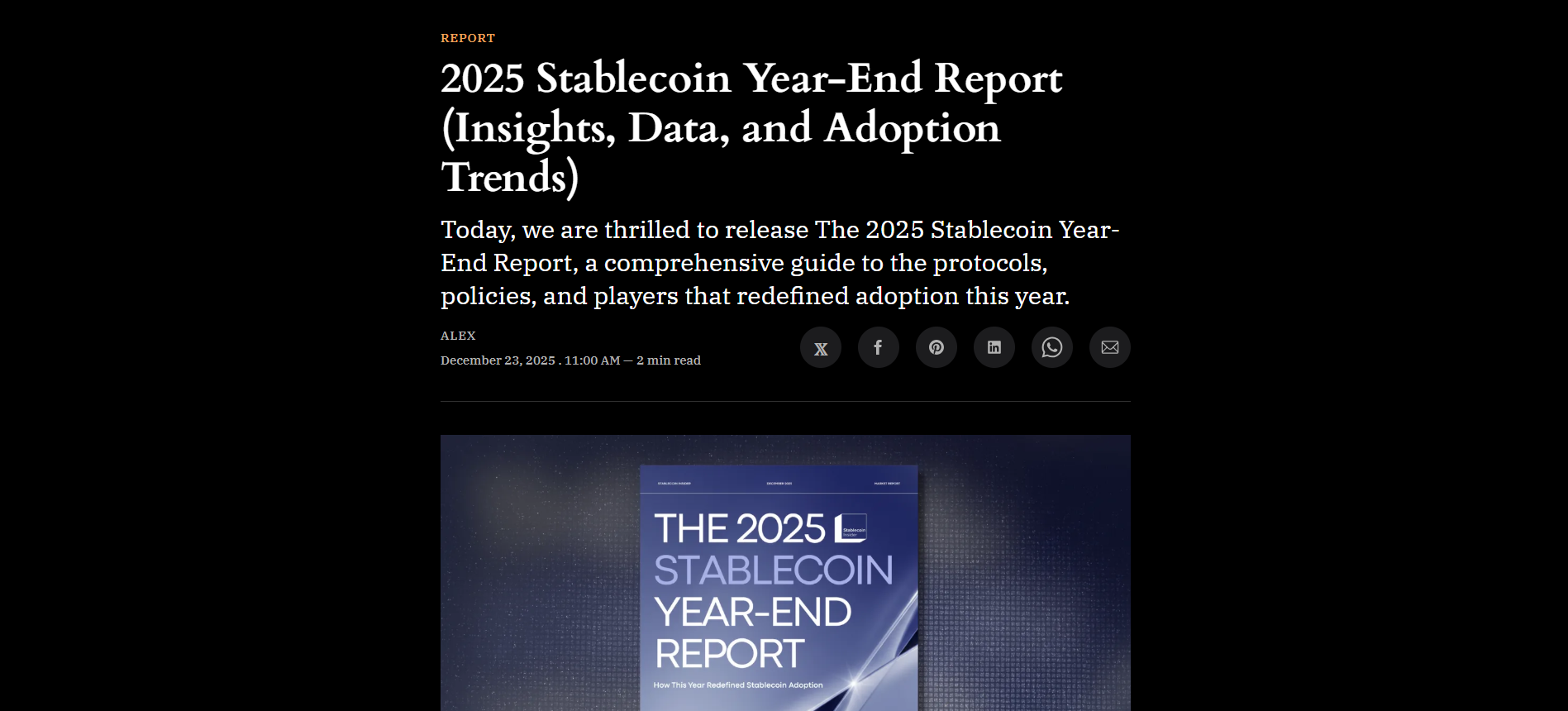 2025 Stablecoin Year-End Report