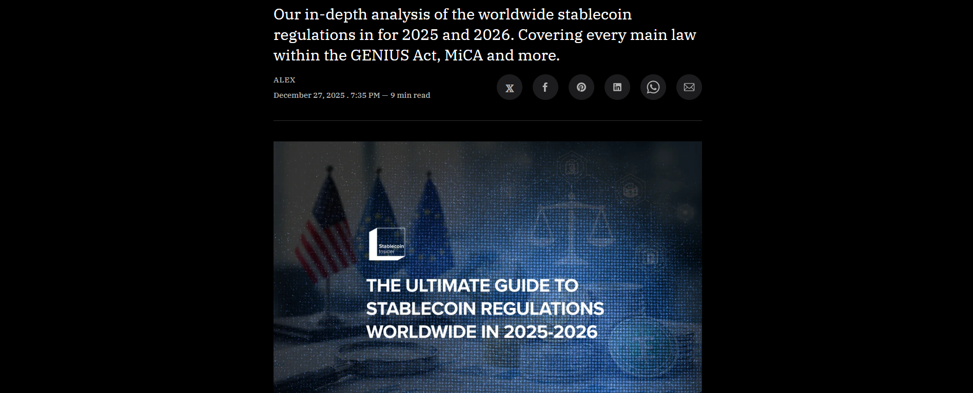 Ultimate Guide to Stablecoin Regulations in 2026
