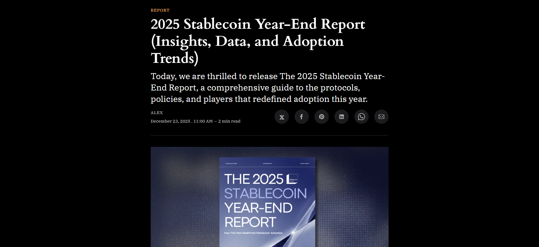 2025 Stablecoin Year-End Report