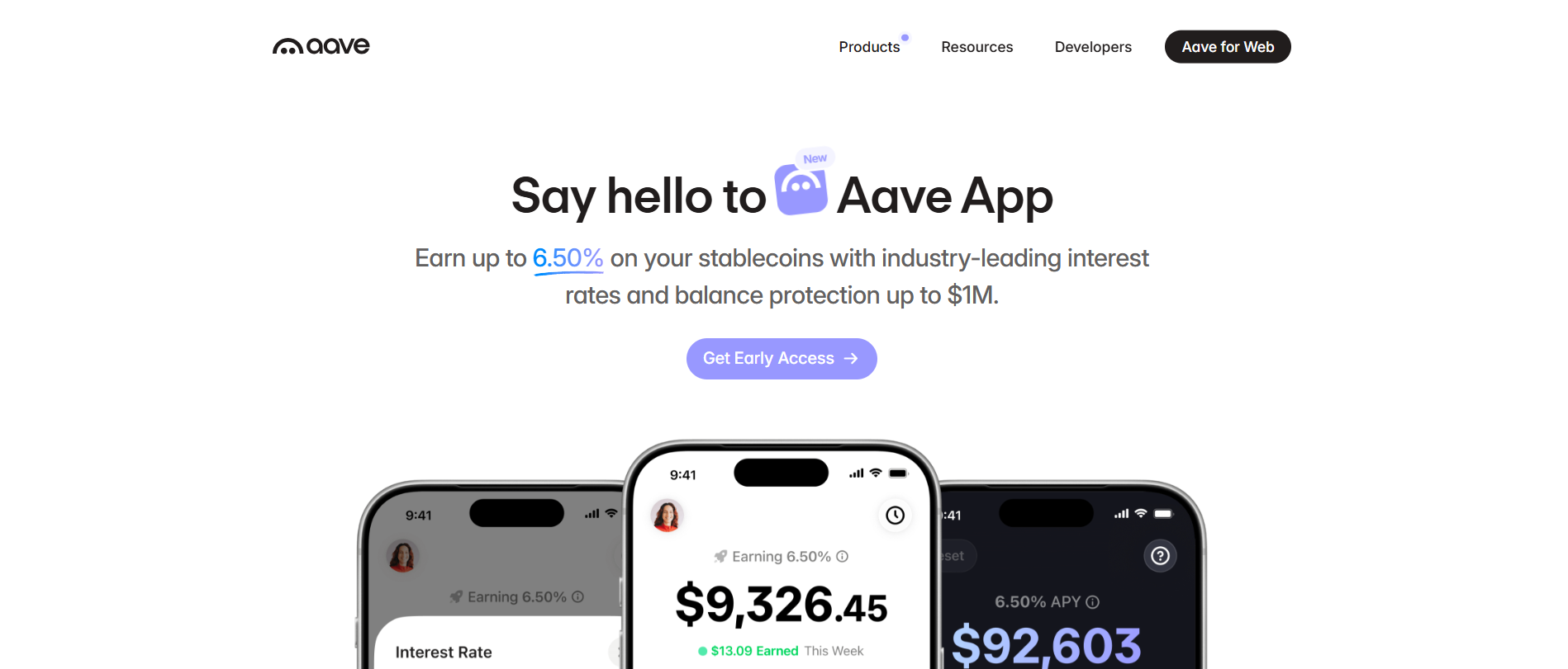 Aave App for Stablecoin Savings