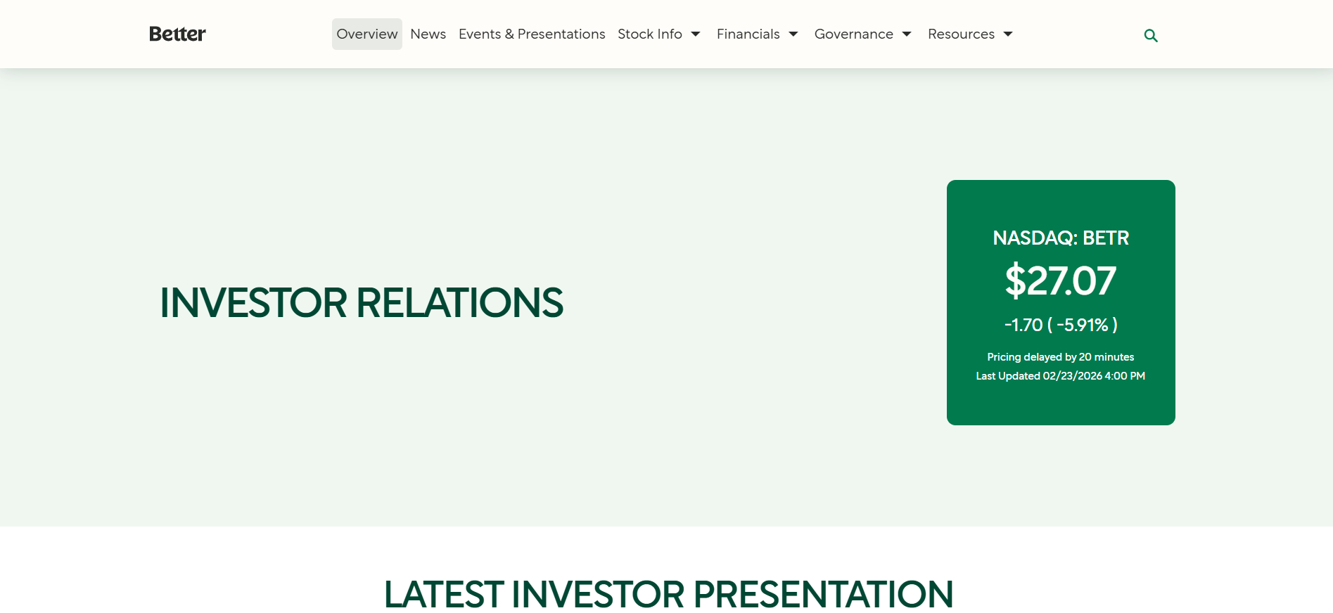 Better Home & Finance Holding Company