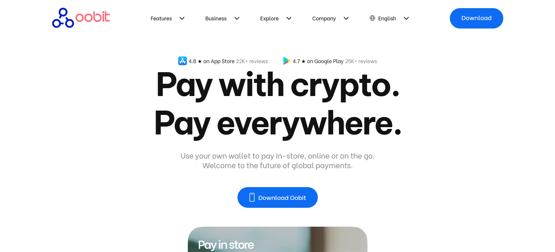 Oobit Stablecoin Payments