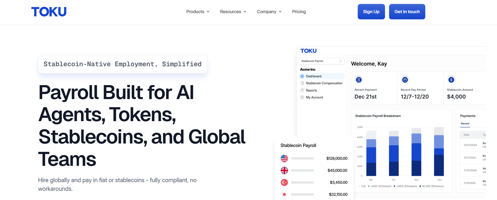 Toku Stablecoin Payroll