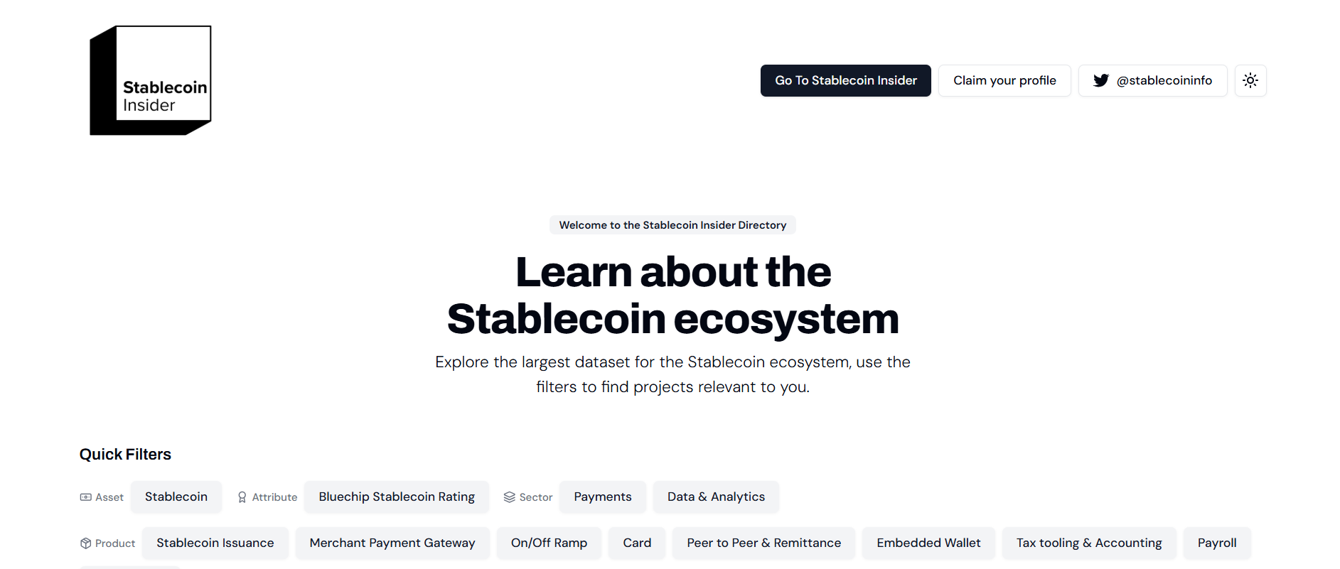Stablecoin Directory
