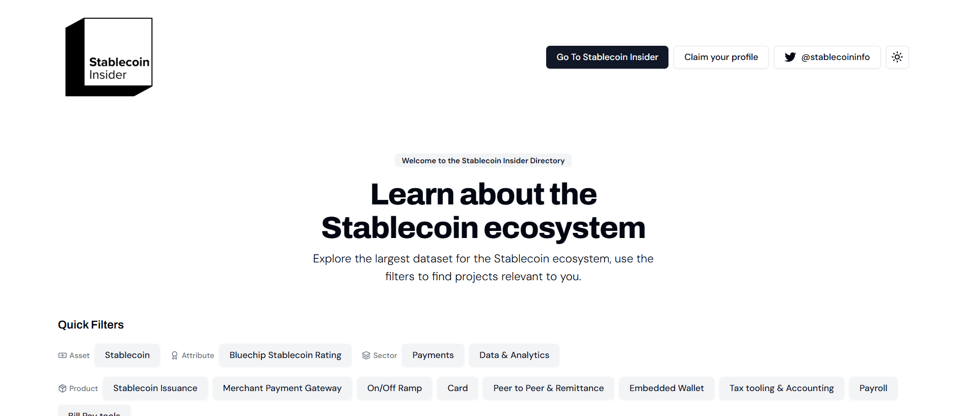Stablecoin Directory