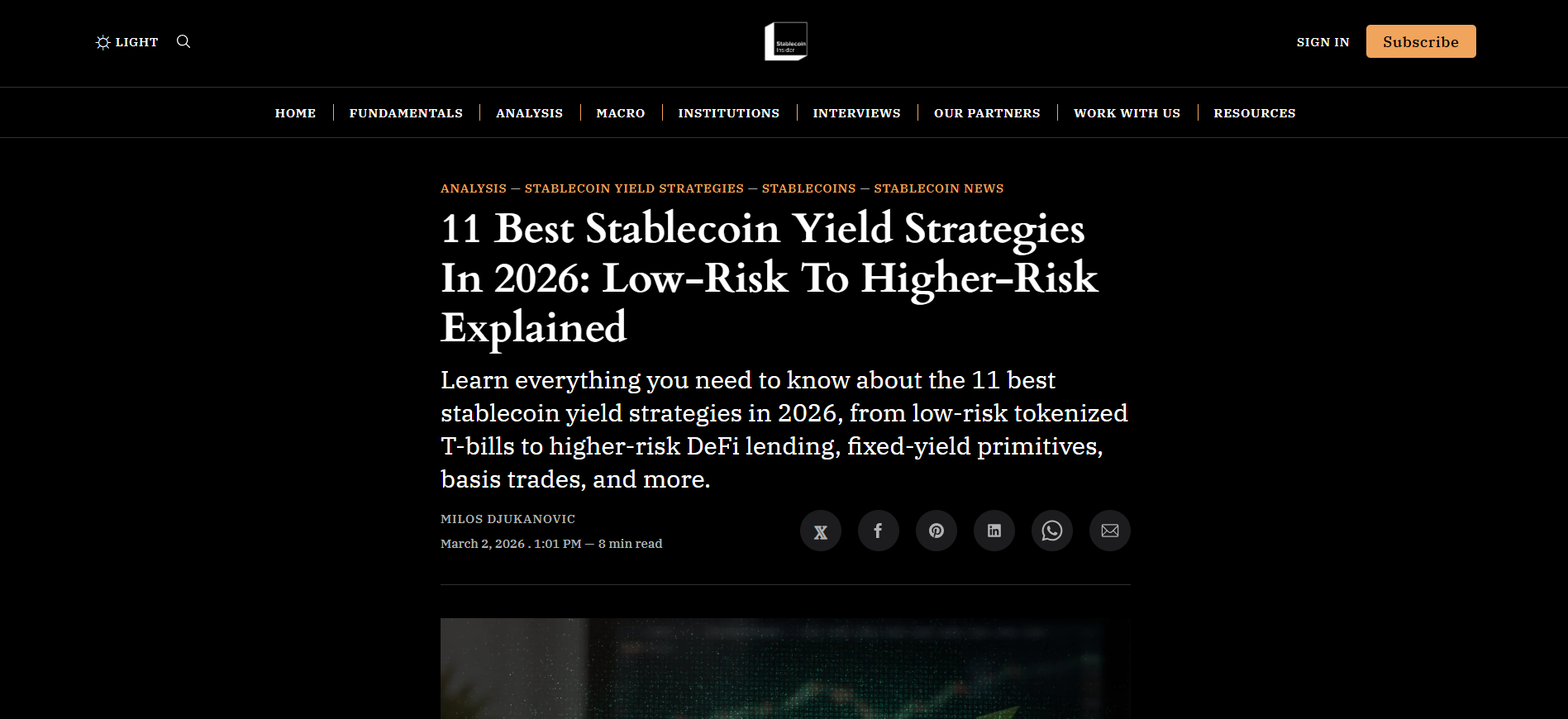 Stablecoin Yield Strategies