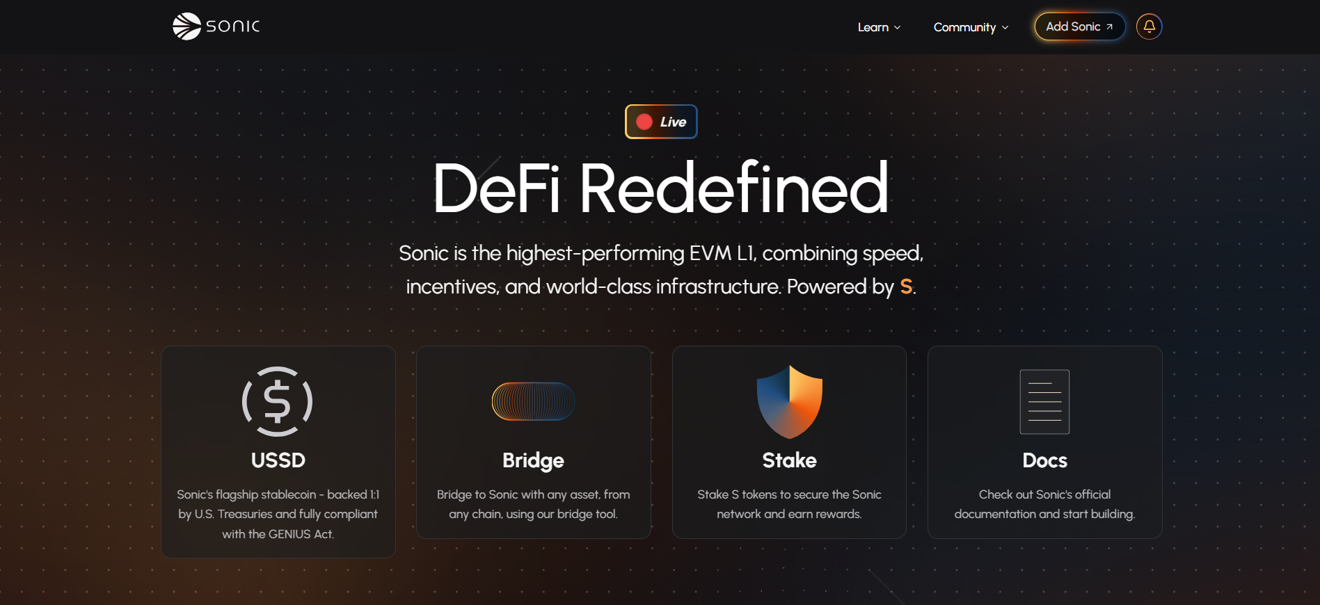 USSD Live on Sonic Labs