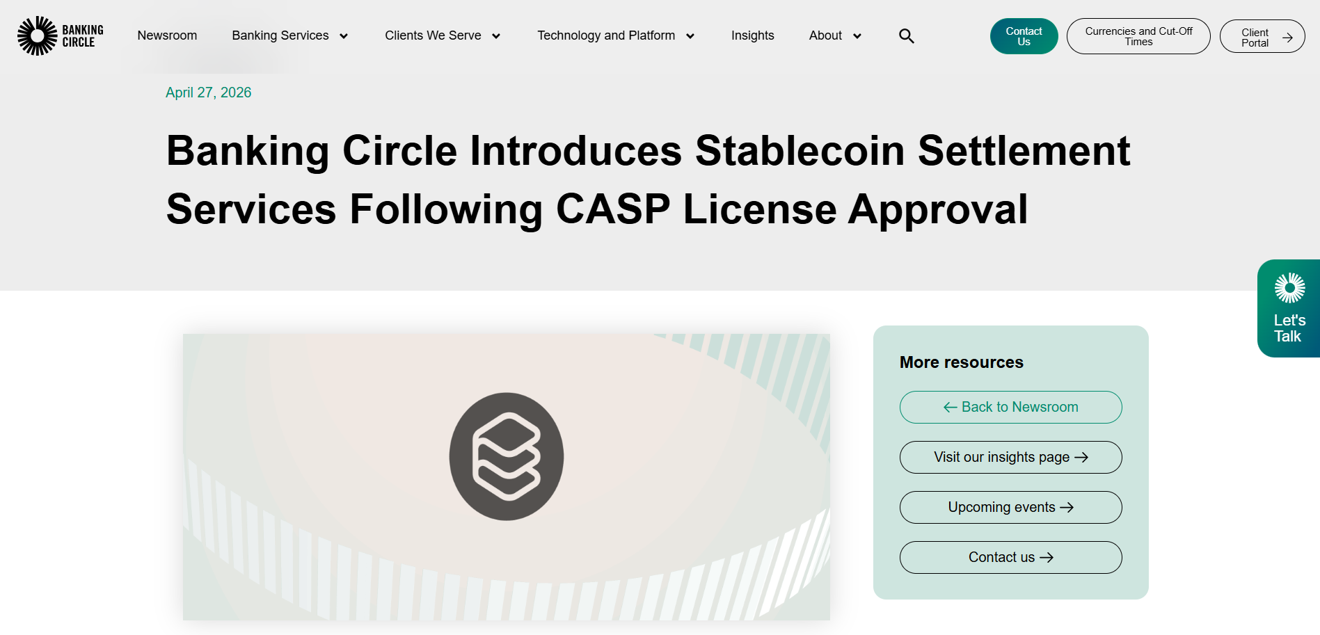 Banking Circle Launches Stablecoin Settlement Services