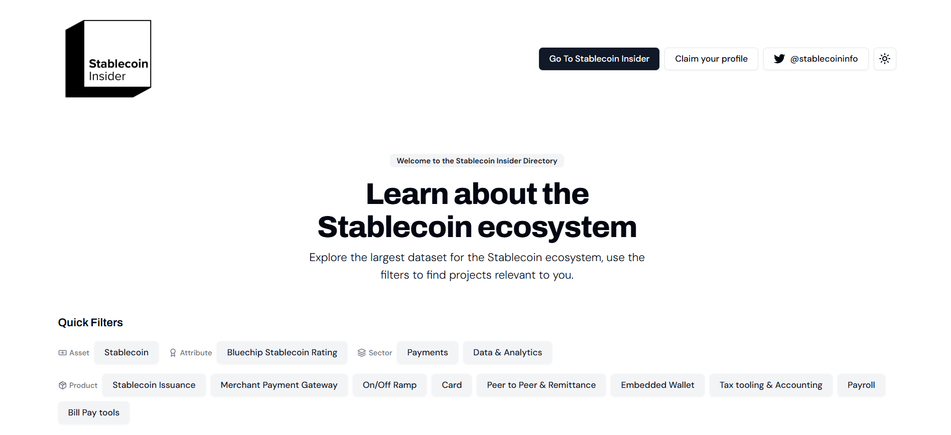 Stablecoin Directory