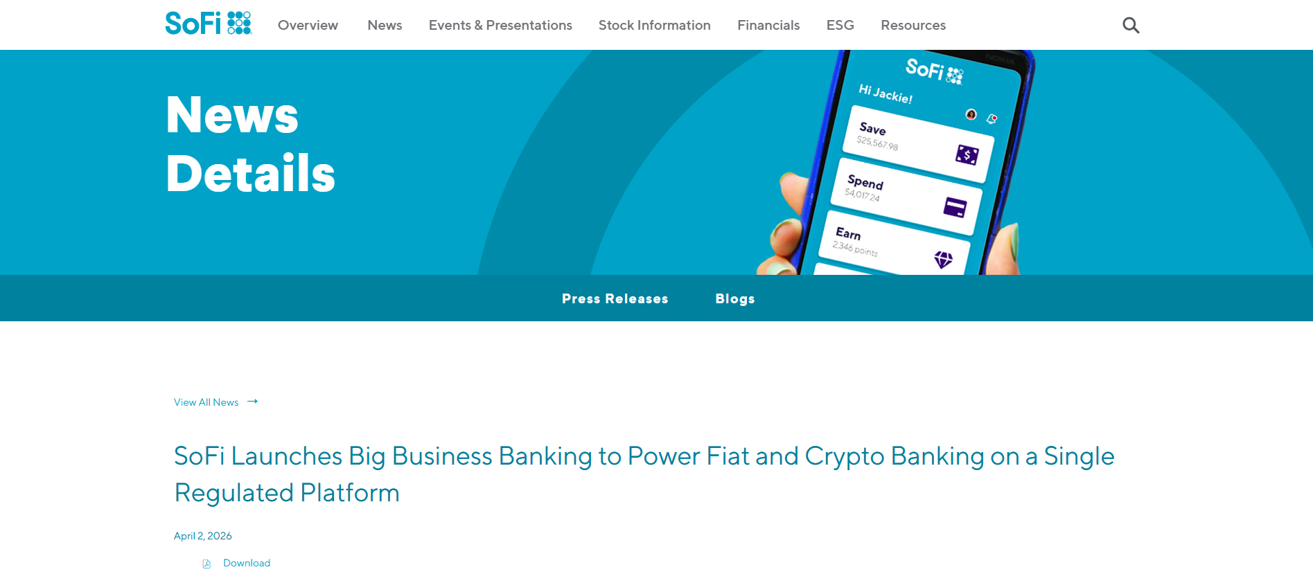 SoFi Big Business Banking