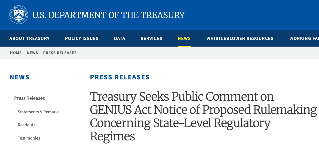 Treasury GENIUS Act