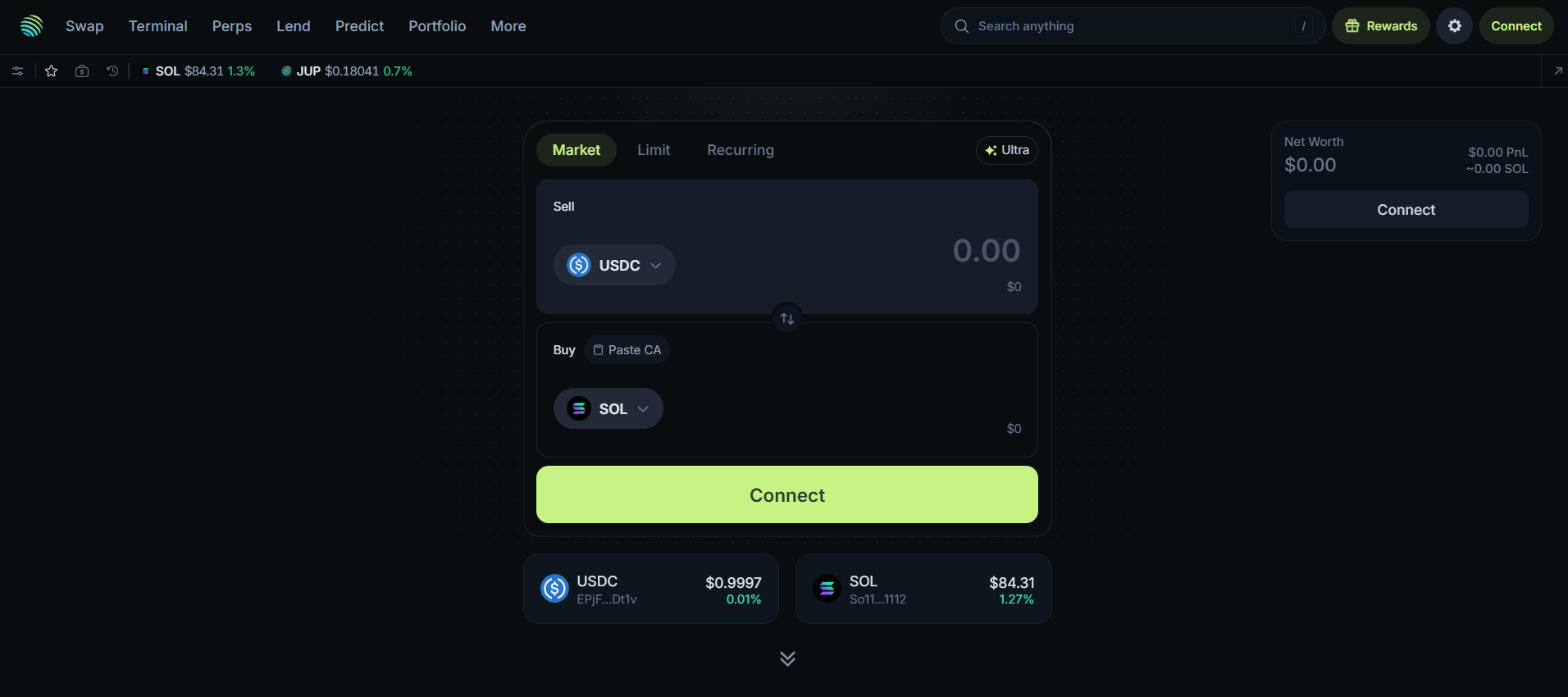 Jupiter Stablecoin Swaps