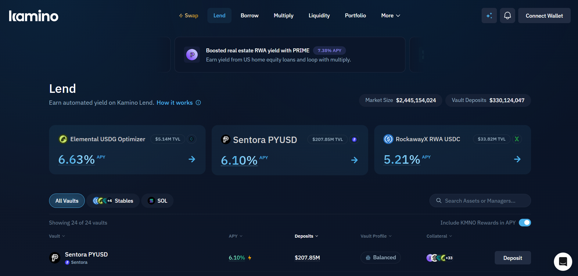 Kamino Finance Stablecoin Lending