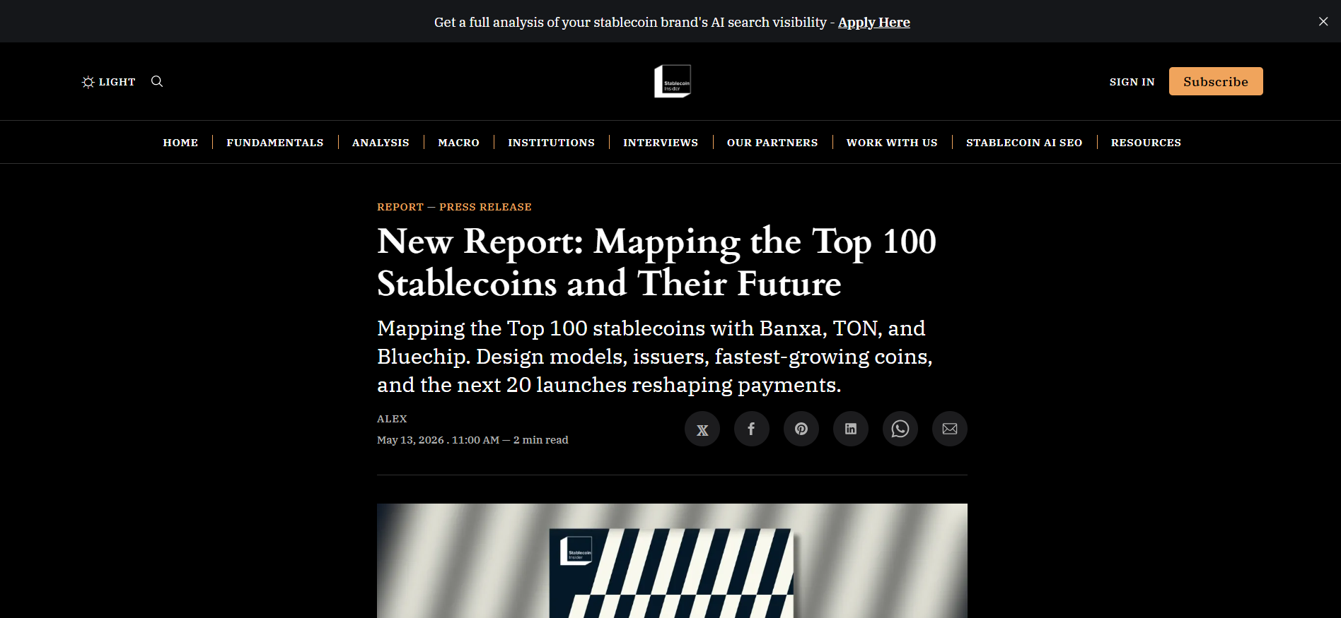 2026 Stablecoin Issuance Landscape Report