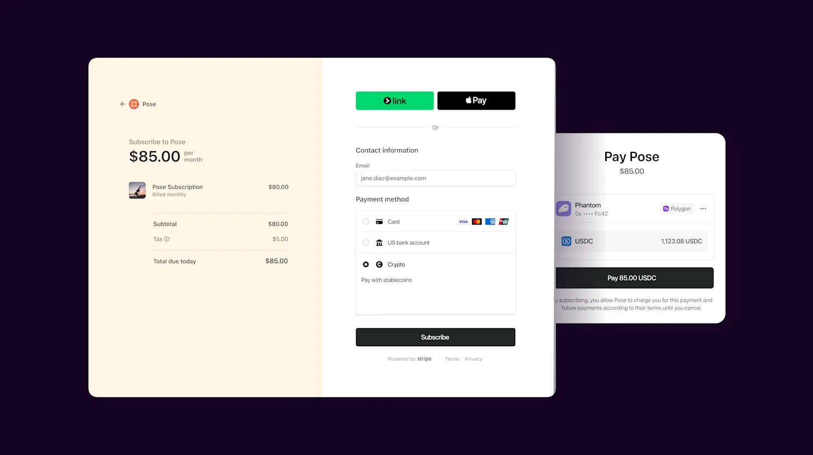 stablecoins for subscriptions