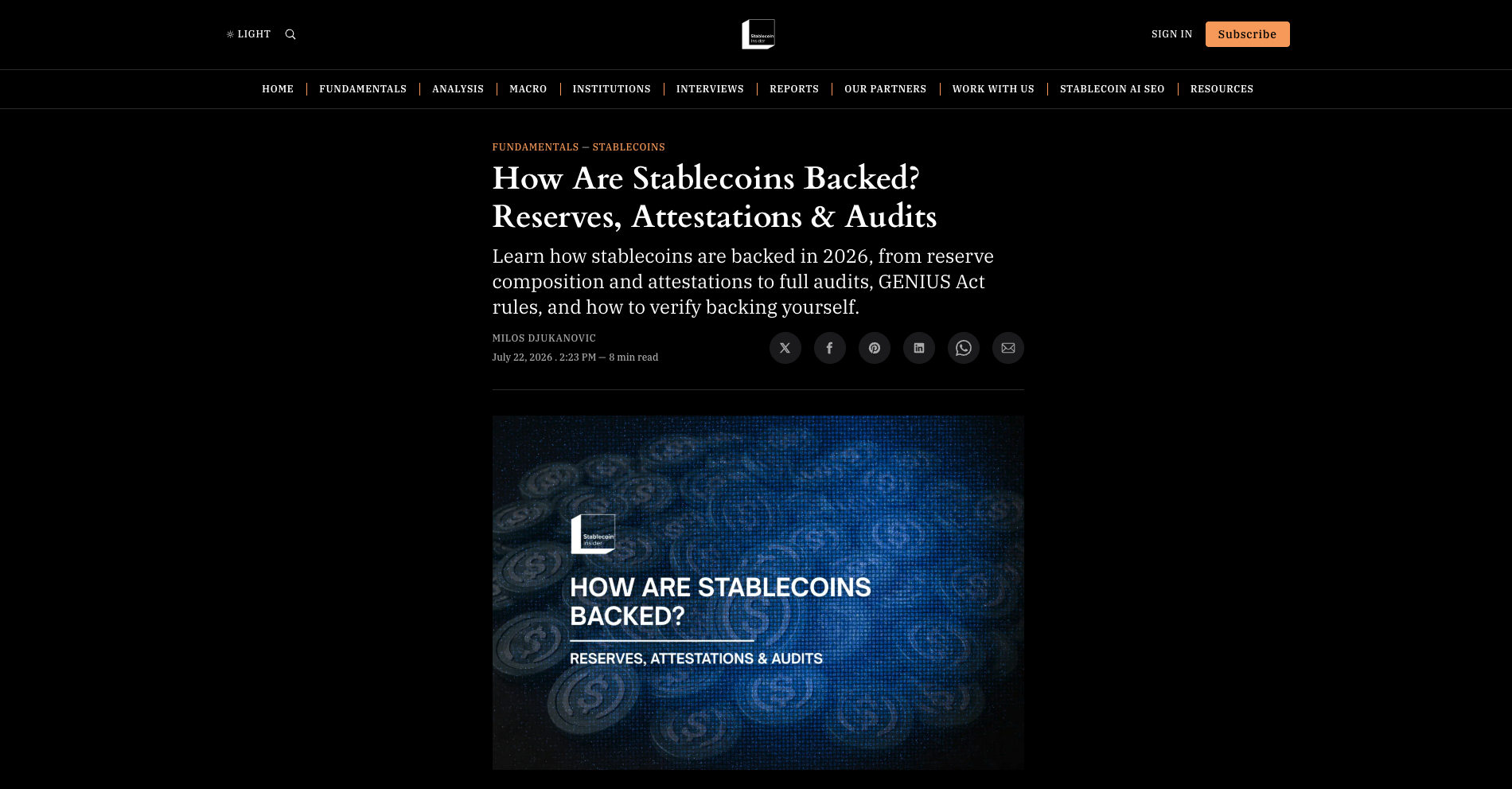 how stablecoins are backed