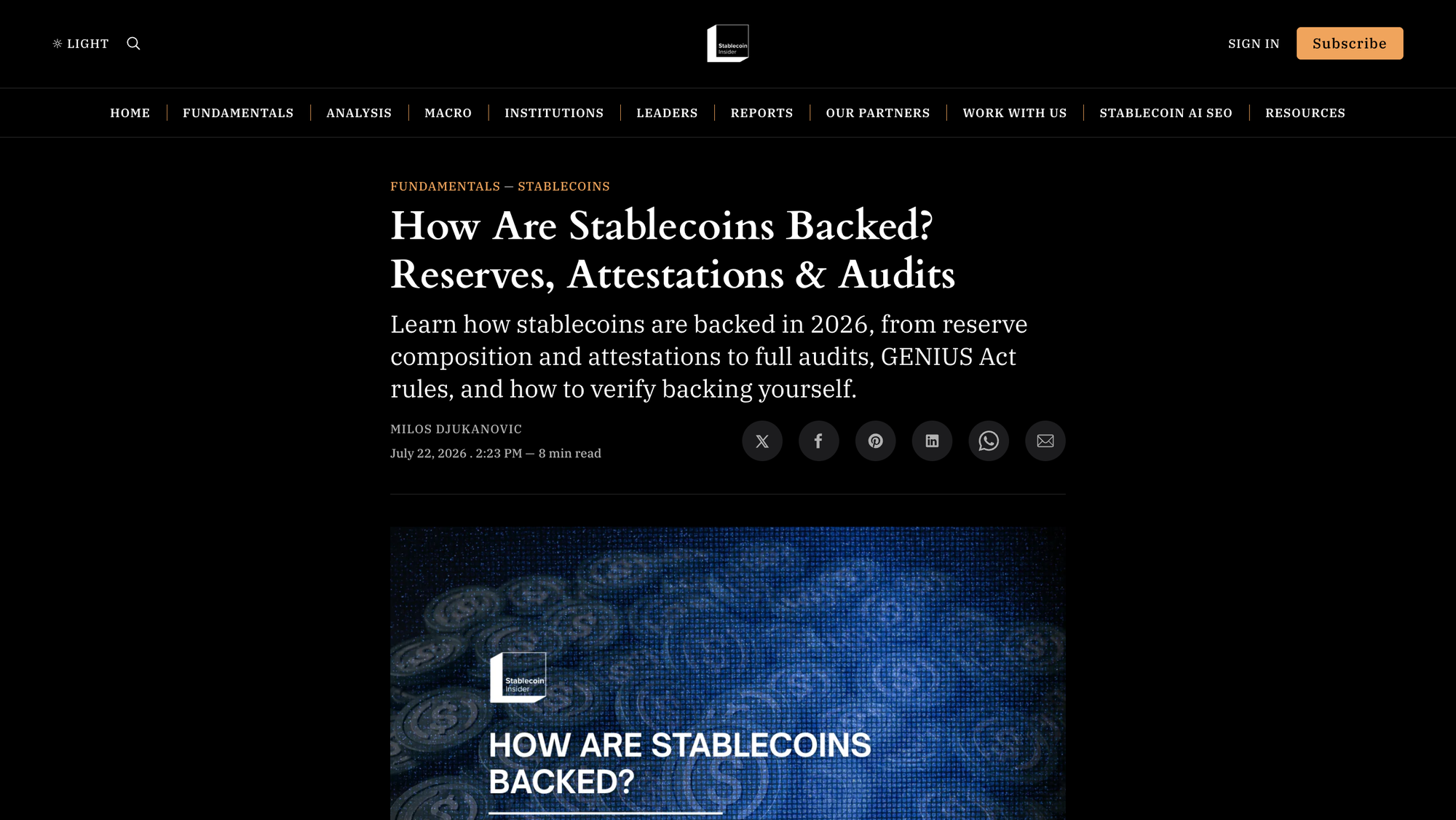 how stablecoins are backed