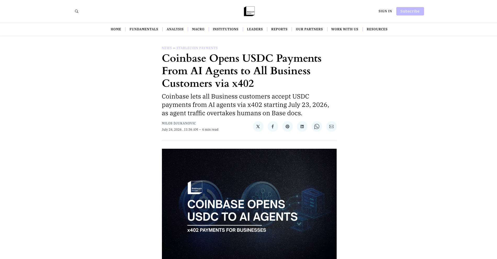 Coinbase x402 USDC coverage