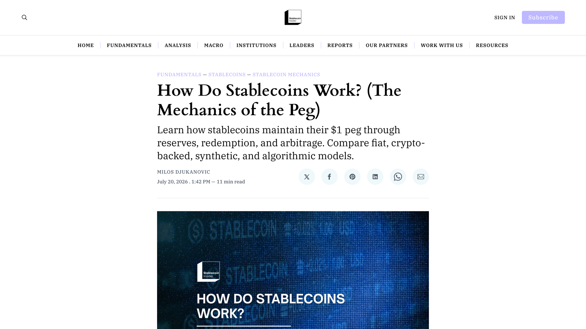how stablecoins work