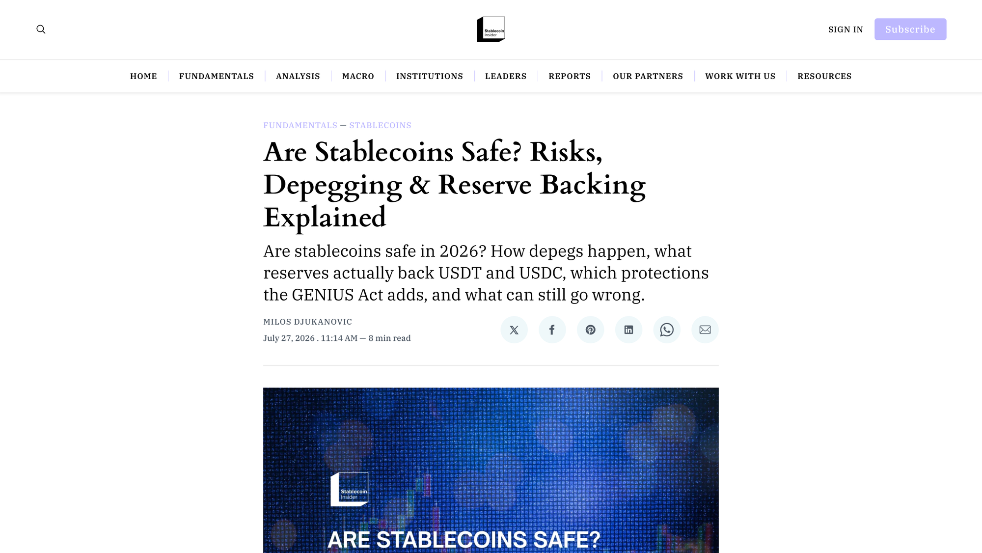 whether stablecoins are safe