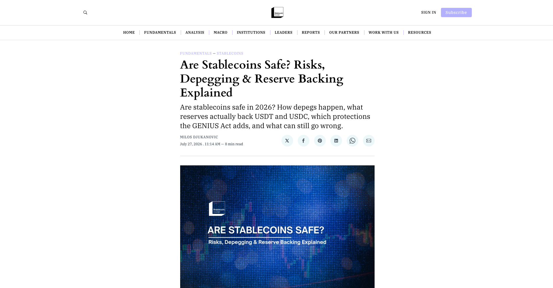 Are stablecoins safe