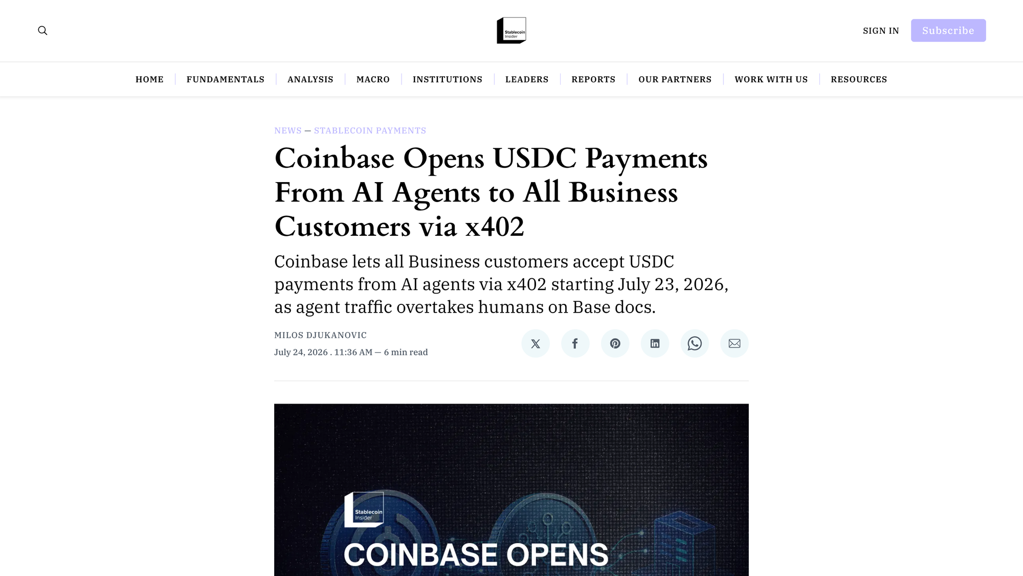Coinbase x402 USDC coverage