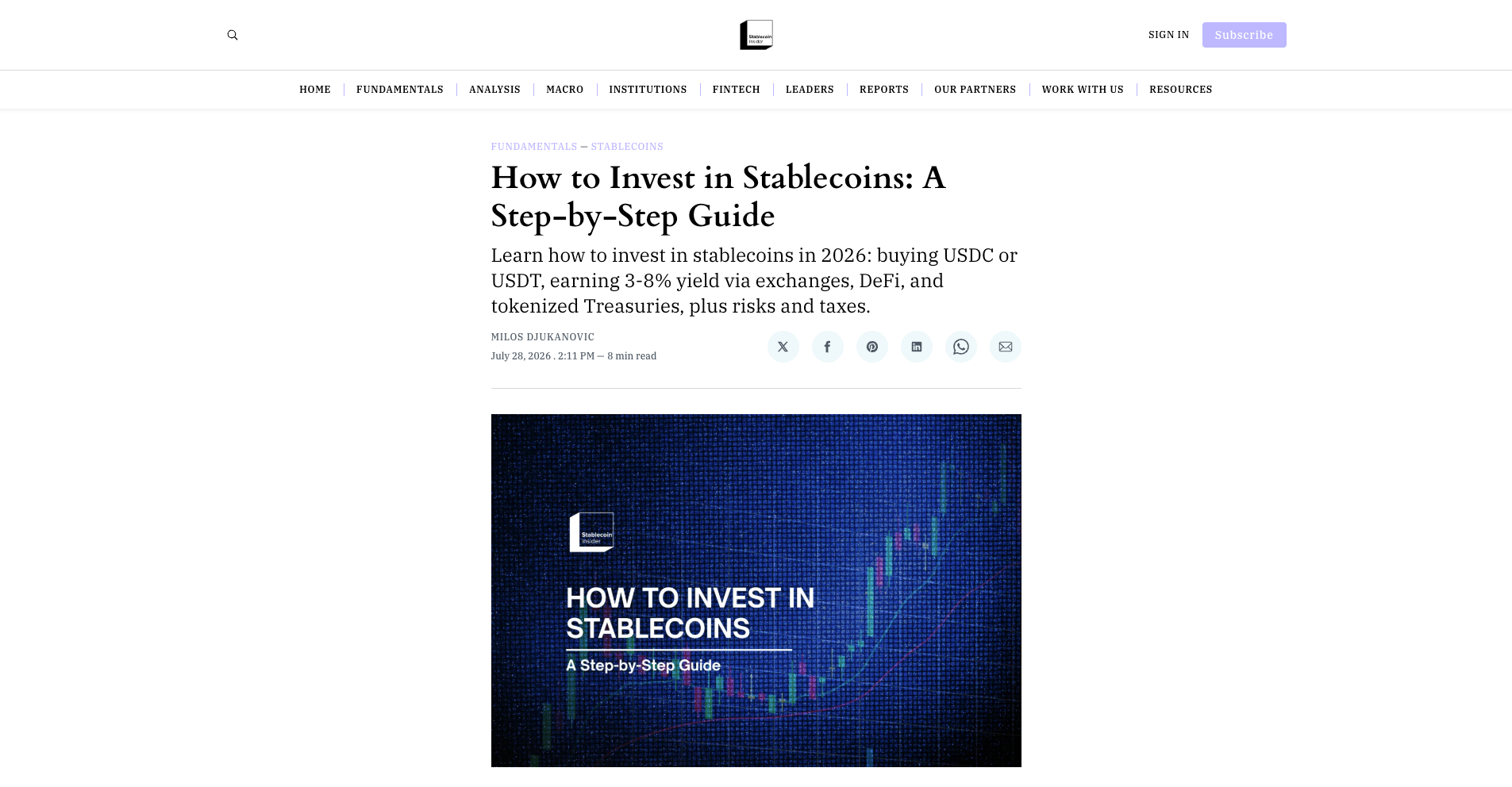 How to Invest in Stablecoins