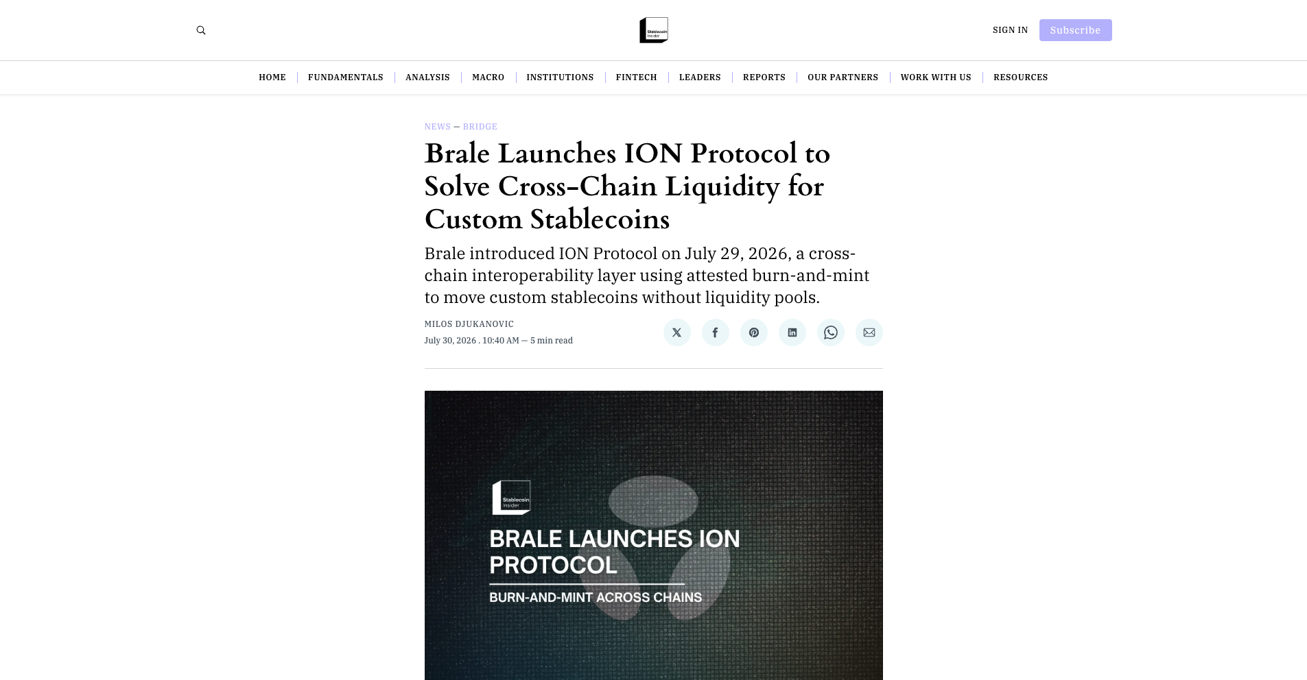 Brale ION Protocol coverage
