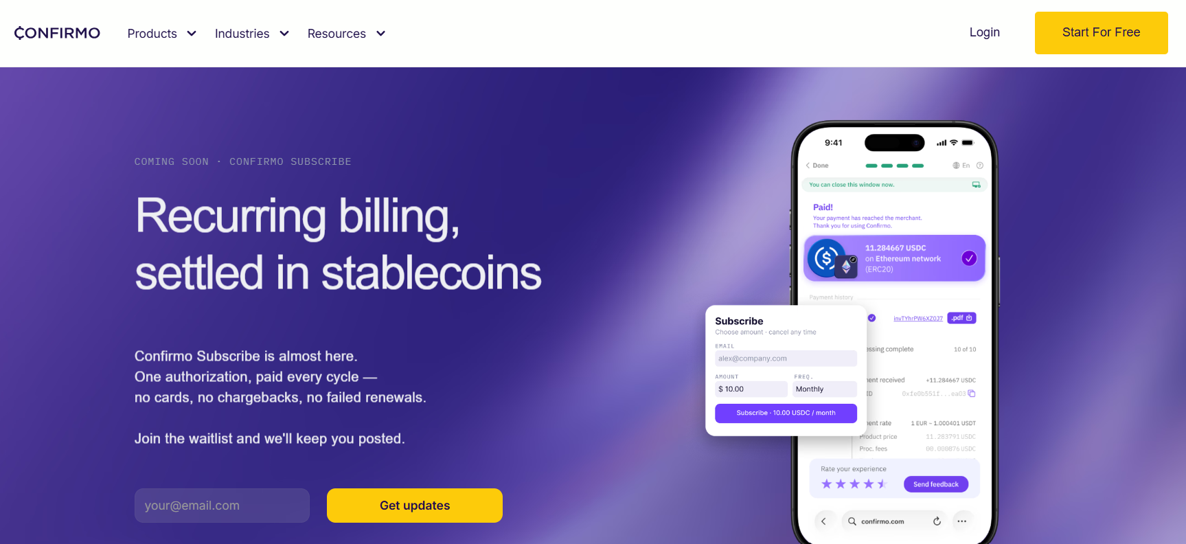 Confirmo Targets $1.2 Trillion Subscription Economy With Launch of Stablecoin Recurring Payments
