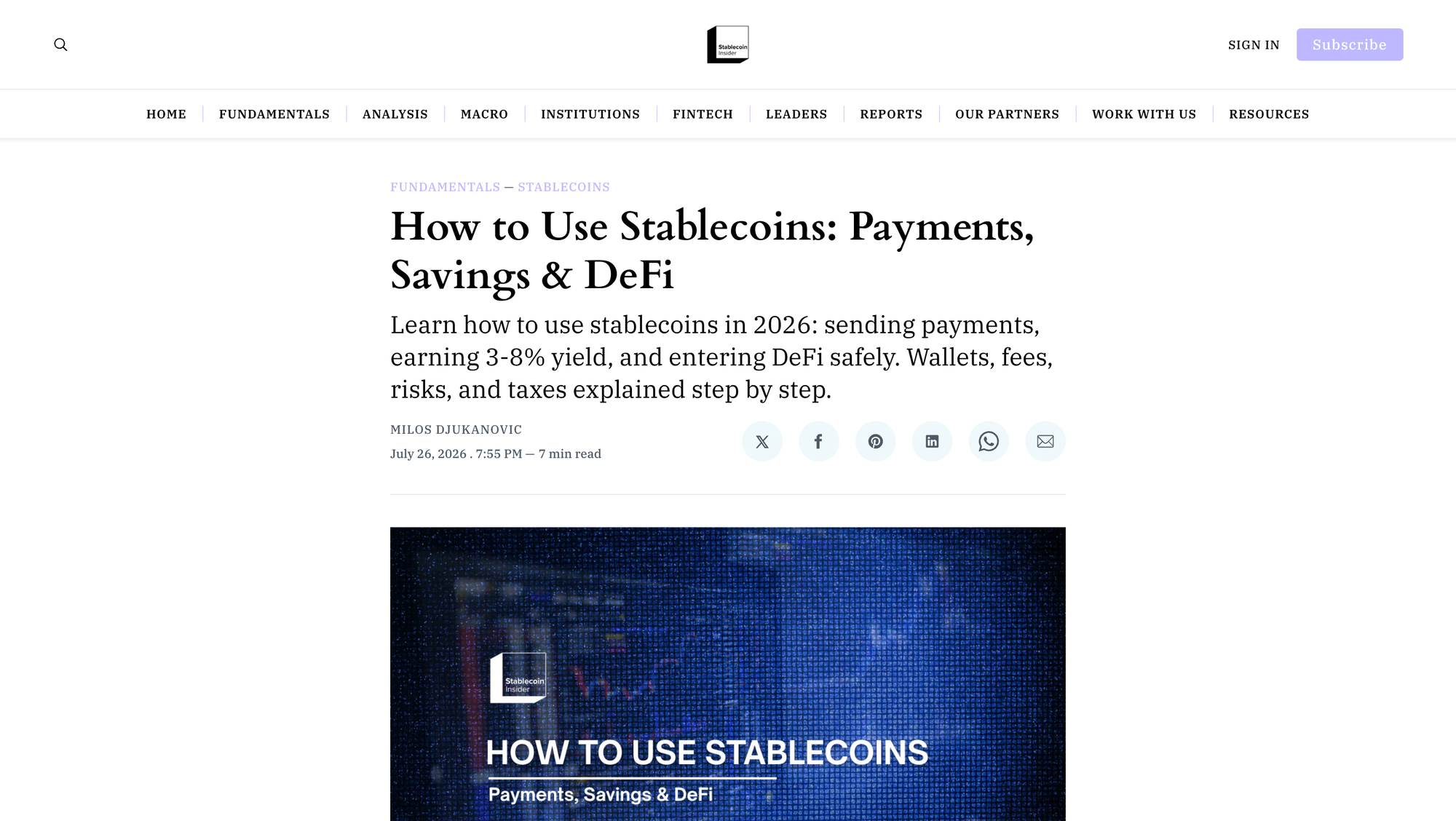 how to use stablecoins