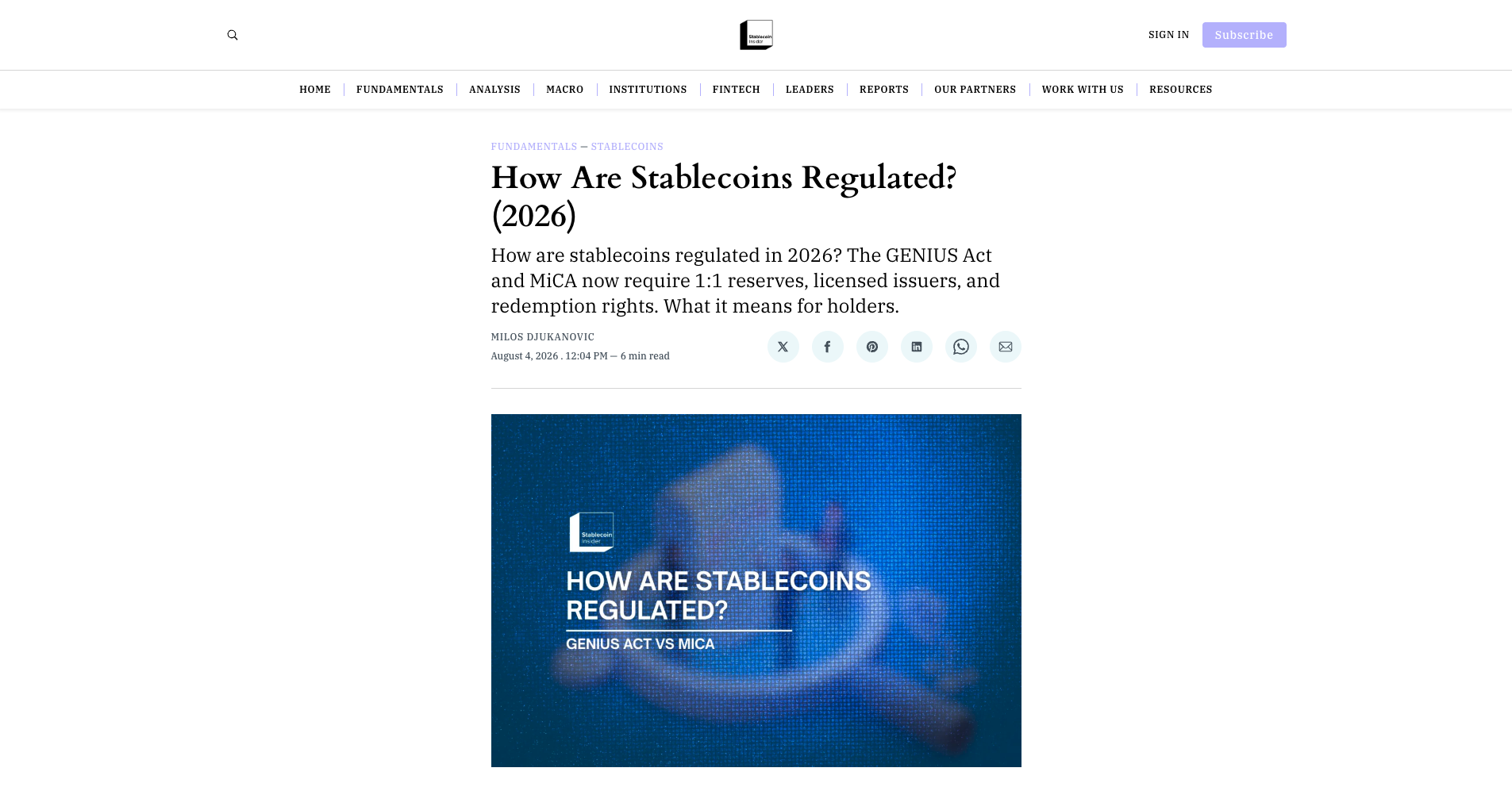 How Are Stablecoins Regulated?